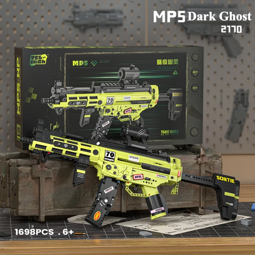 

Military Gun MP5 KRISS Vector Submachine Gun Building Blocks Technical Weapon Bricks Toys for Children Gifts Adult Gifts