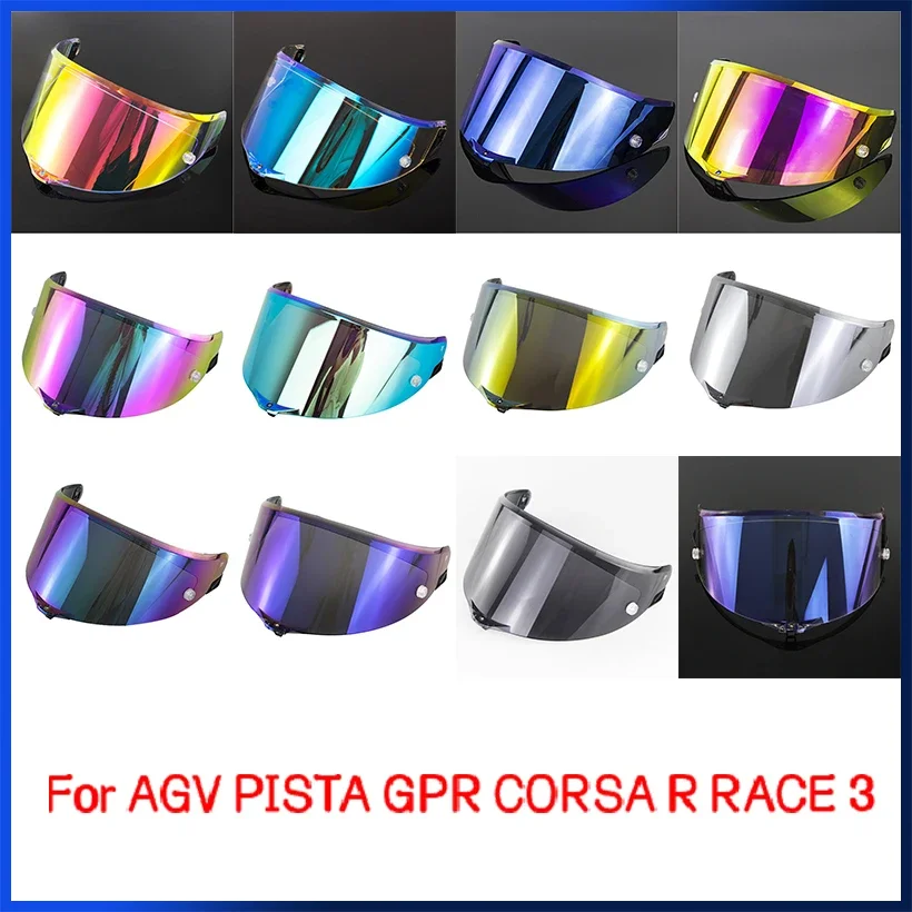 Motorcycle Full Face Helmet Visor Lens Case for AGV PISTA GPR CORSA R RACE 3 Anti-UV Dust-proof Helmet Visor Lens Accessories