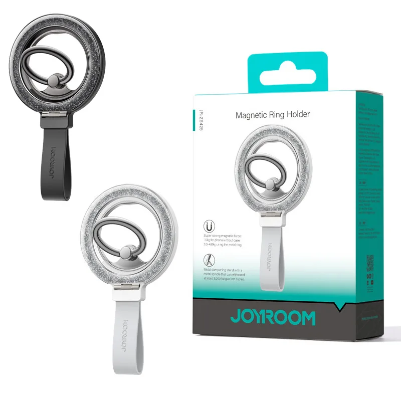 

Joyroom Ring Phone Holder Colorful Magnetic Kickstand Silicone Ring Magnetic Phone Grip Holder Stand For iPhone Samsung Huawei