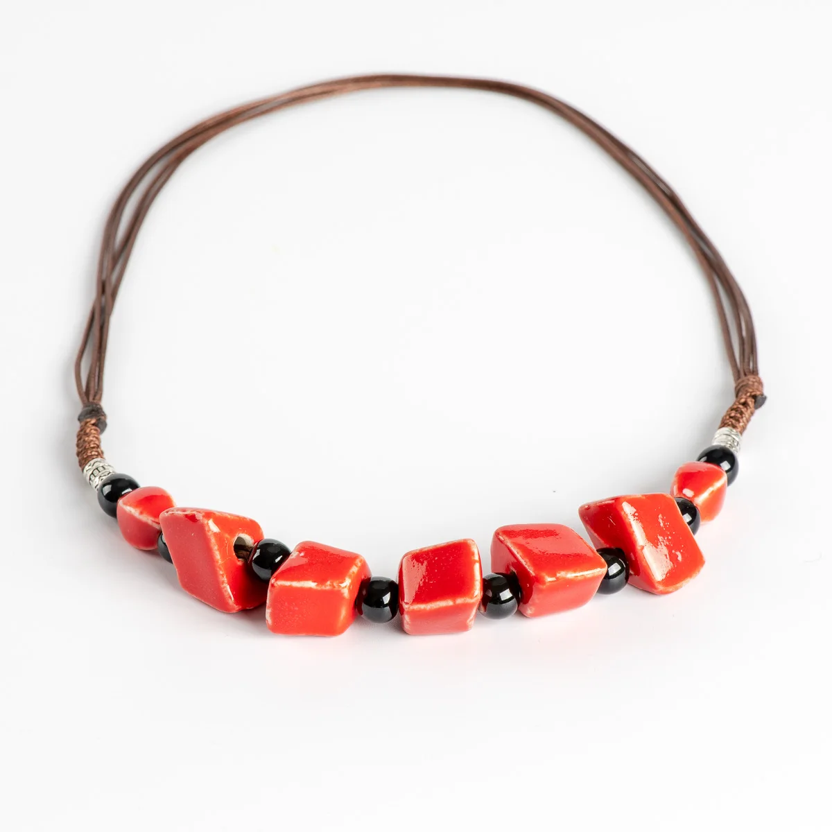 Colorful Irregular Shape Ceramic Beads Necklace Artware Antique Wholesale Necklaces & Pendants for Women #FY567