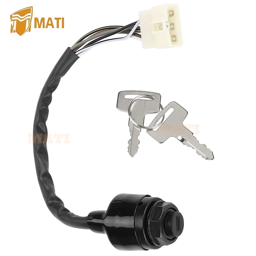 MATI Ignition Key Switch 5Wires for Kawasaki Mule 600 610 2005-2016 Mule 4000 4010 Diesel 2009-2020 27005-0011 27005-0625