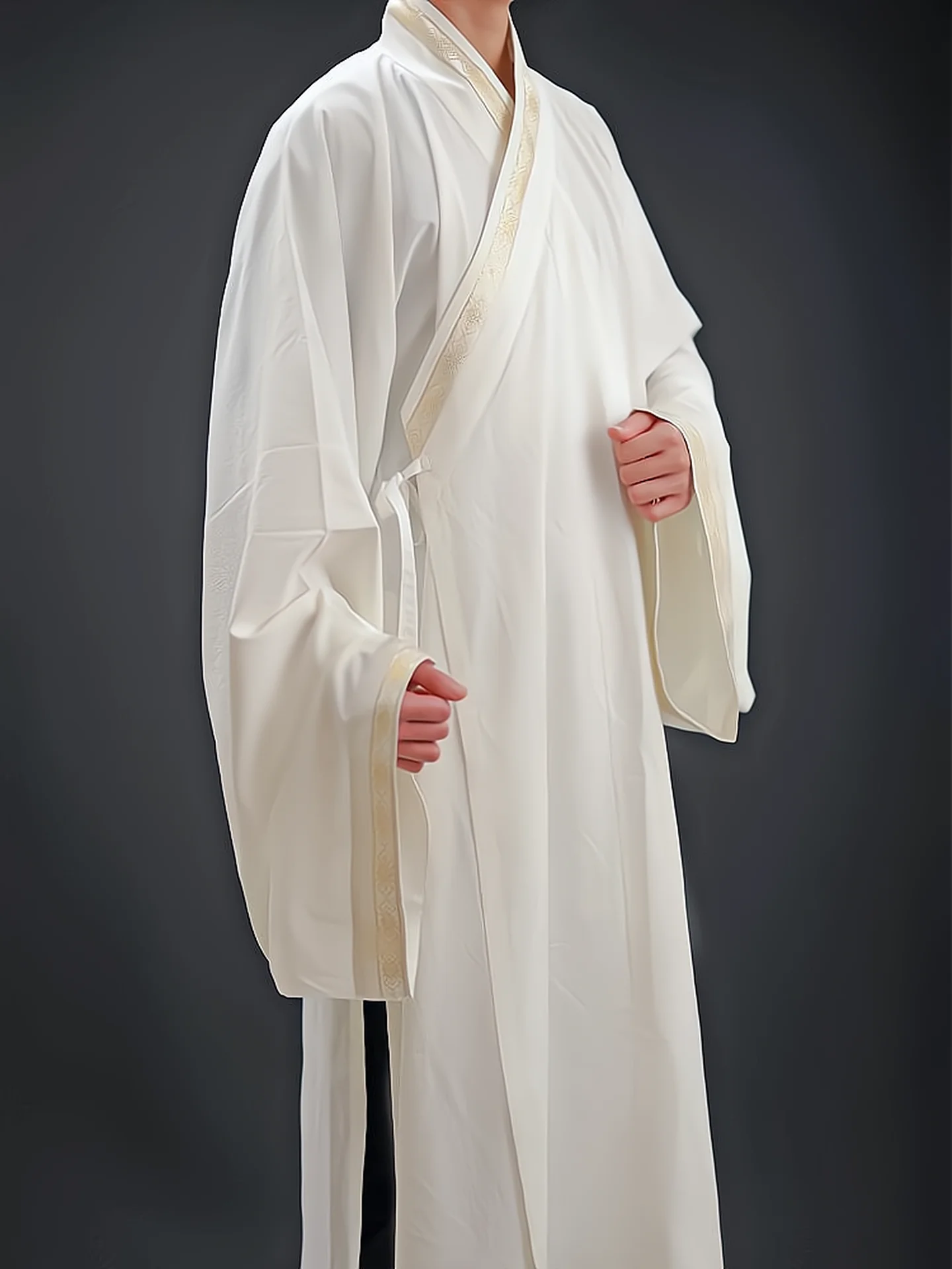 

Zhiyue, Новое поступление, универсальные Song Dynas Long irt Hanfu, круглые Ne, мужские и женские, удобные, качественные, сочетающиеся с бакалавром...