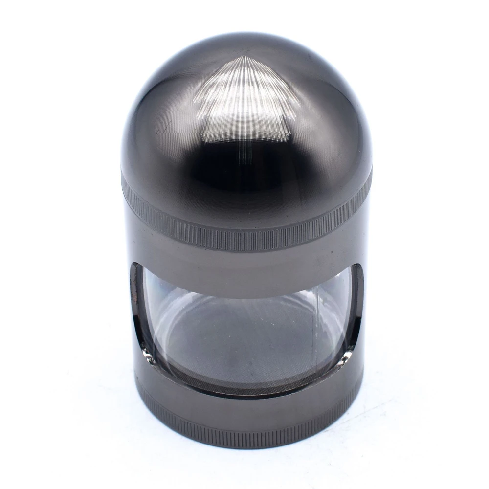 4-Layers Tobacco Herb Grinder Metal With W Clear Window 60mm Zinc Alloy 62MM Herb Smoke Crusher Home Cigarette Accessories