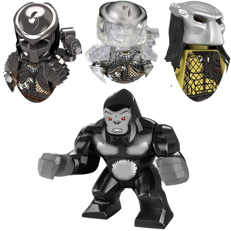 Heroes King Kong Terminator Predator VS Alien Apex Model Figure Blocks Christmas Building Bricks Toys For Children