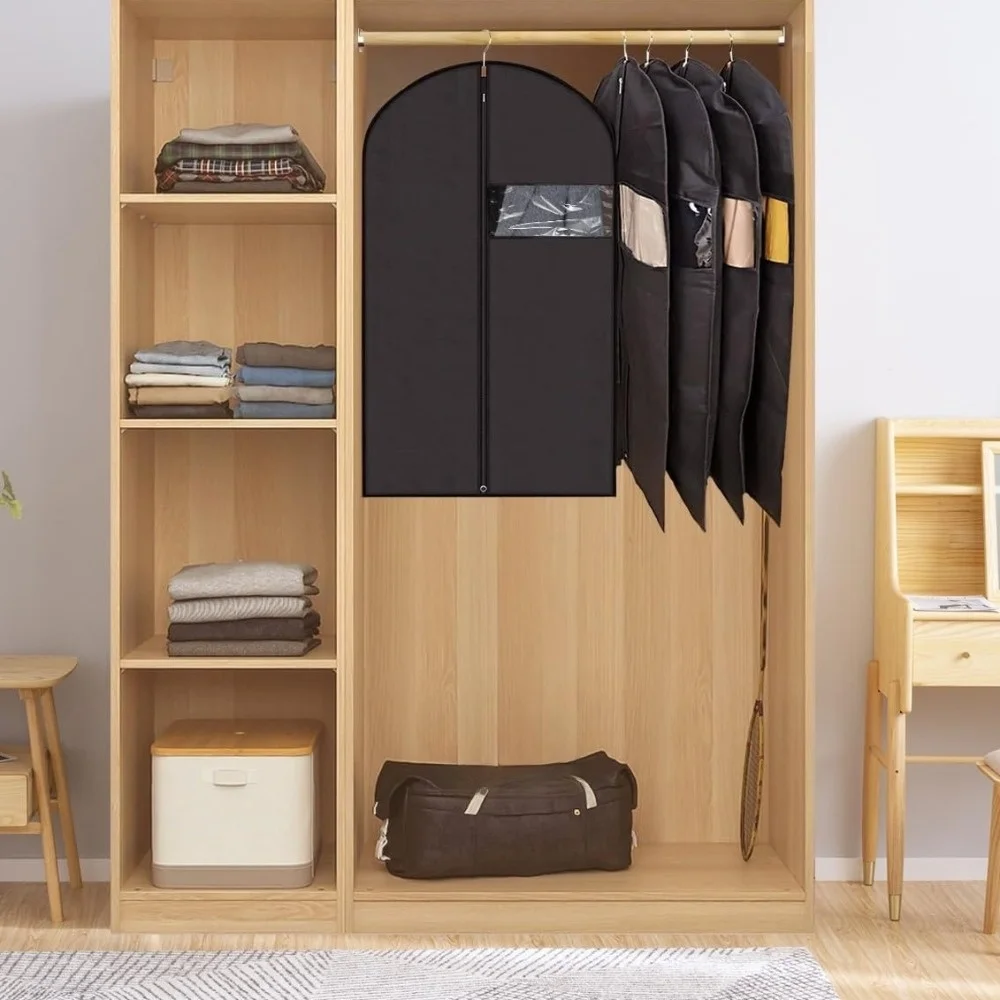 5-piece Set of Dustproof Dress Bags, Designed To Save Space in The Wardrobe, Organize Clothes, and Protect Clothing