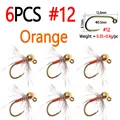 6PCS Orange Sz 12