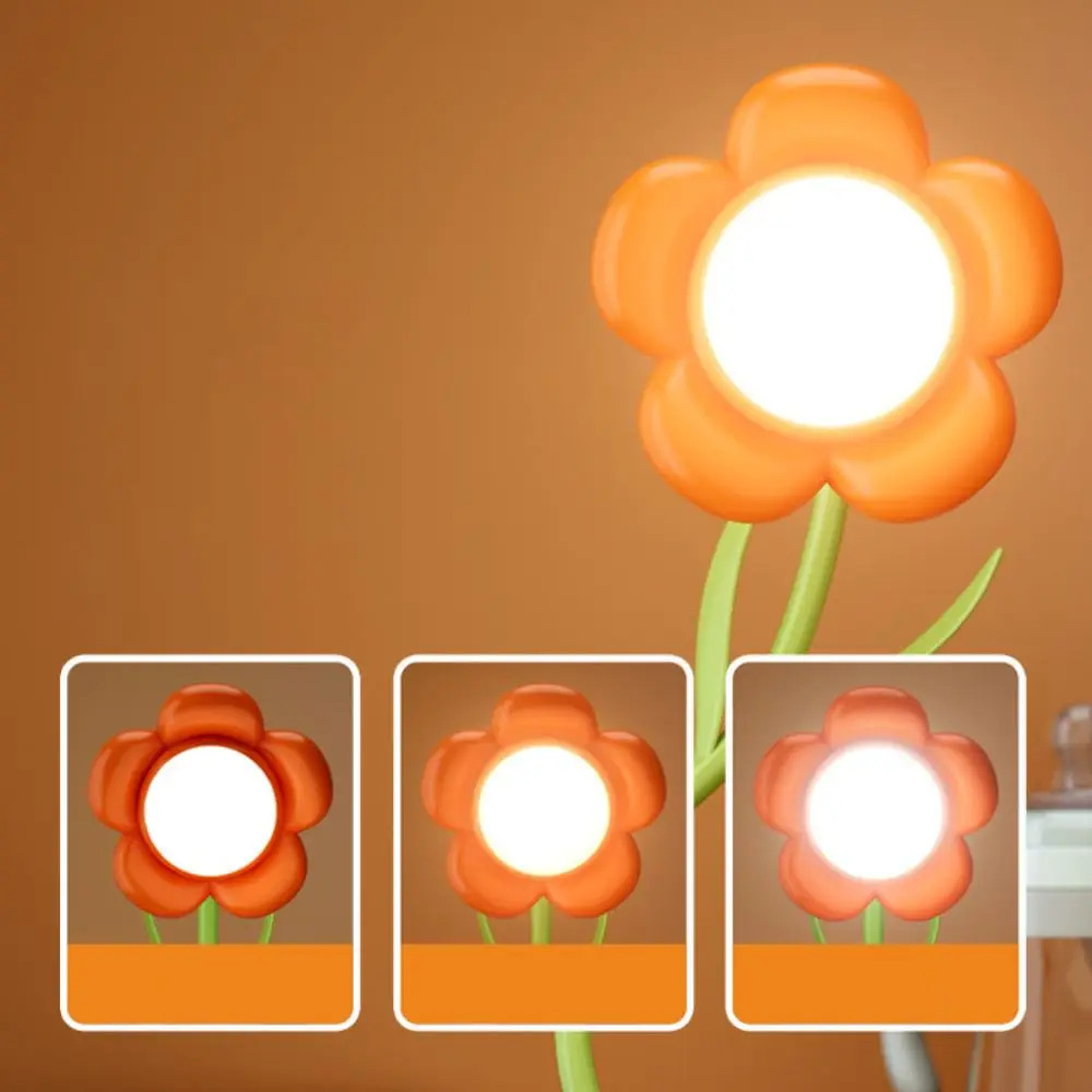 家の装飾目の保護フラワーナイトライト小さなブックランプ 3 ギア LED ランプ子供部屋ソフトライト学習デスクランプ書き込み