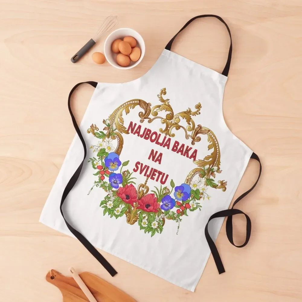 Balkan grandma grandmother granny funny mothers day family cute vintage mama cool retro mother Apron Customizable Woman Apron