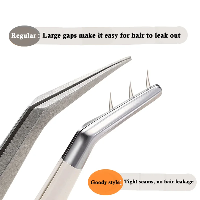 Pinzas de extensión de pestañas MIOFIA, maquillaje de acero inoxidable, pestañas 3D, pinzas de precisión, herramientas de maquillaje