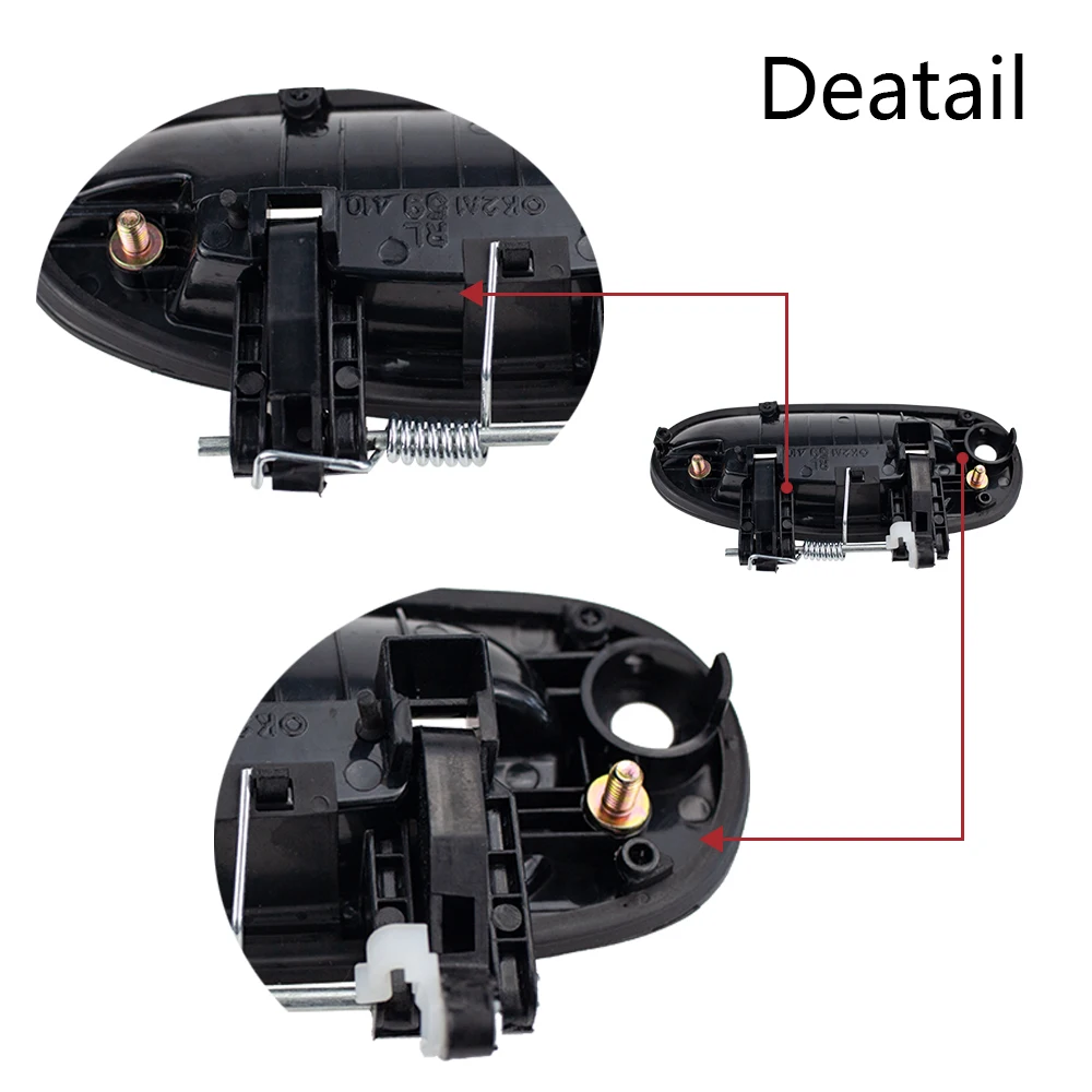 Car Exterior Outside Door Handle Black Left Right For Kia Sephia 1998 1999 2000 2001 For Spectra 2000 2001 0K2A1-58410