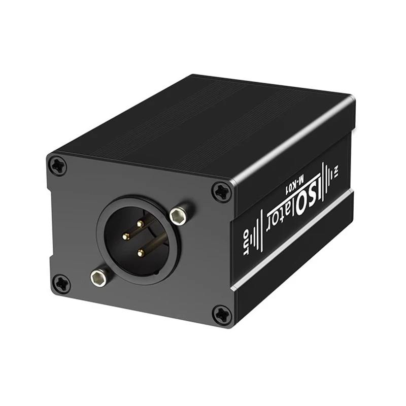 6.5mm XLR Mikser Dengeli Ses Sinyali İzolatörü Tek Kanal Akım Gürültü Önleme Akustik Filtre Amplifikatörünü Ortadan Kaldırır