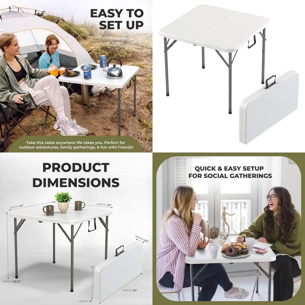 

Портативный сверхмощный стол на 34 квадратных стальных ножках со складной конструкцией и встроенной ручкой для мероприятий, столовой, улиц и многого другого