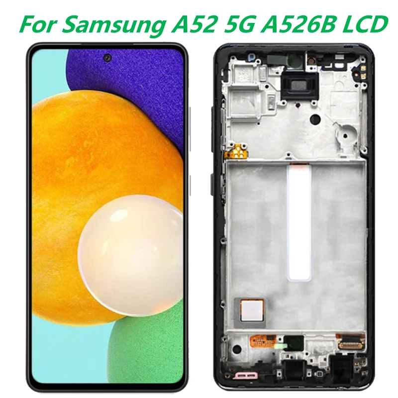 6.5'' Original LCD For Samsung Galaxy A52 5G LCD Display With Frame SM-A526 A526B A526F A526F/DS Touch Screen Digitizer Assembly