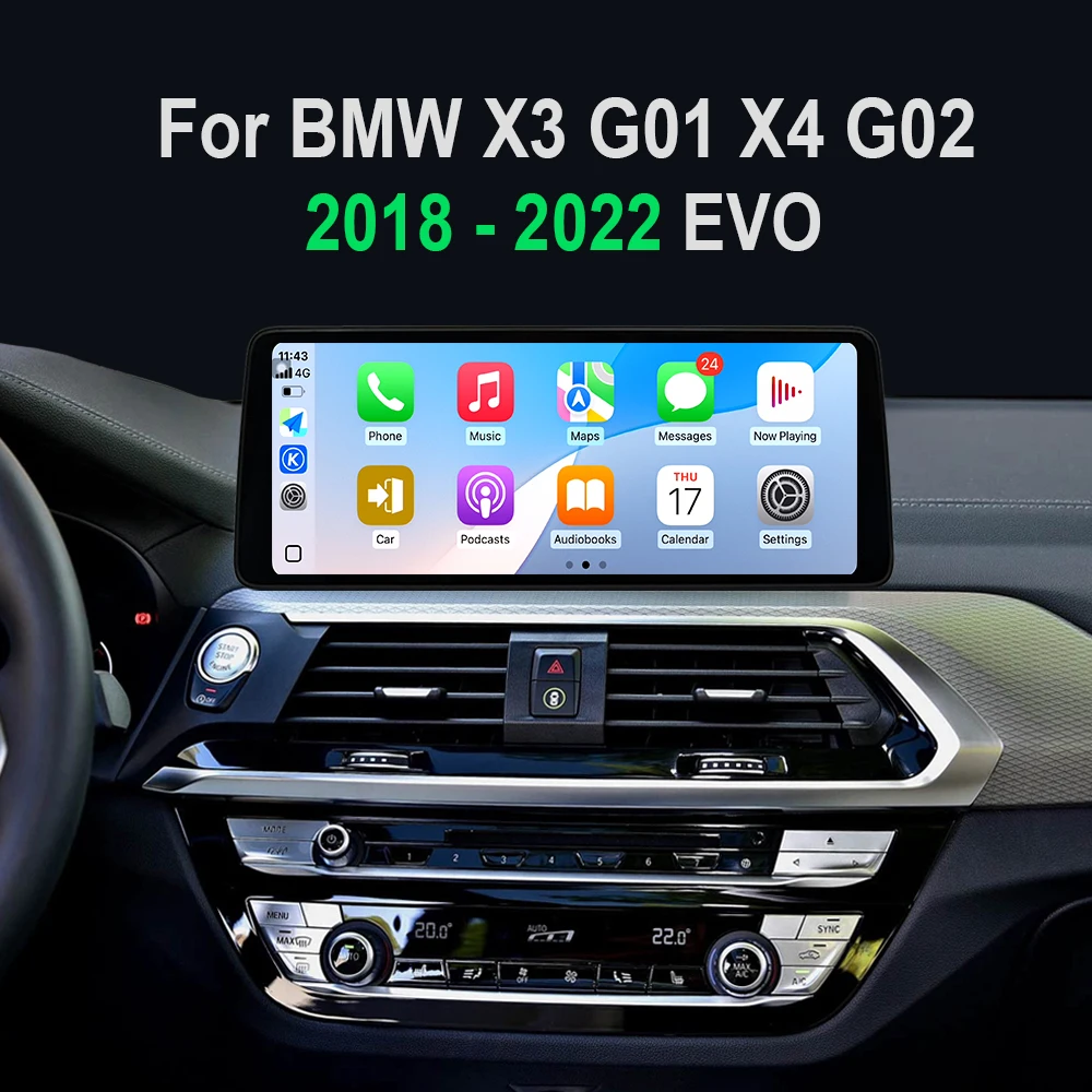 2400*1200P 12.3 "رقيقة جدا أندرويد 14 راديو السيارة فيديو مشغل وسائط متعددة لسيارات BMW X3 G01 X4 G02 2018 - 2022 اللاسلكية Carplay GPS
