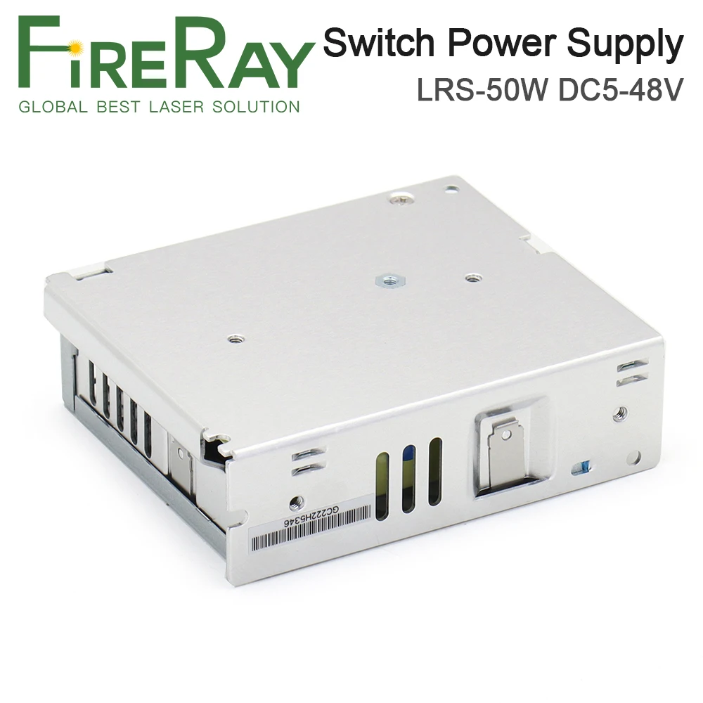 FireRay Original MeanWell Switch Power Supply LRS-50W LRS-75W 5-48V For Laser Marking Controller