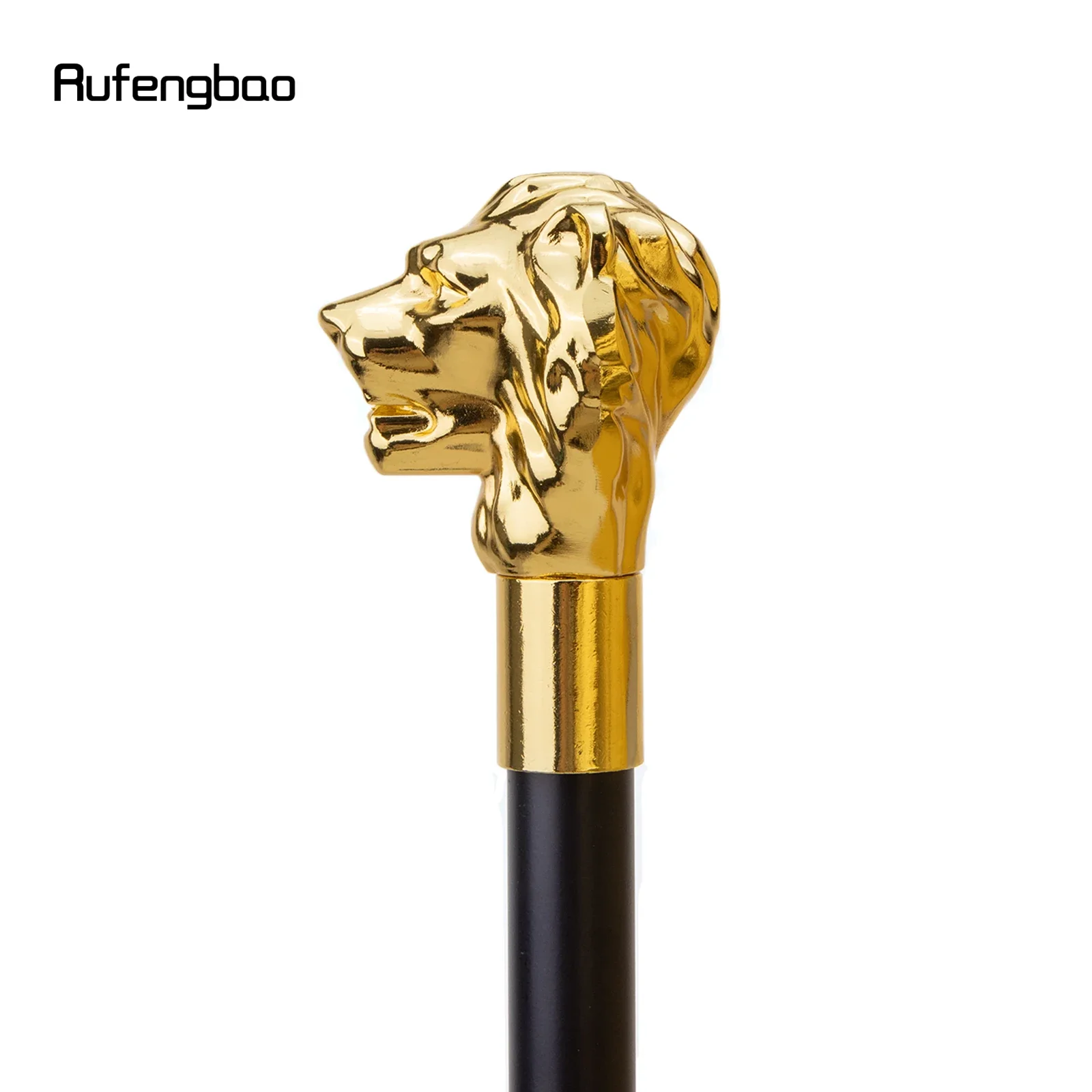 Gold Luxury Lion Head Handle Fashion Walking Stick for Party Decorative Walking Cane Elegant Crosier Knob Walking Stick 93cm