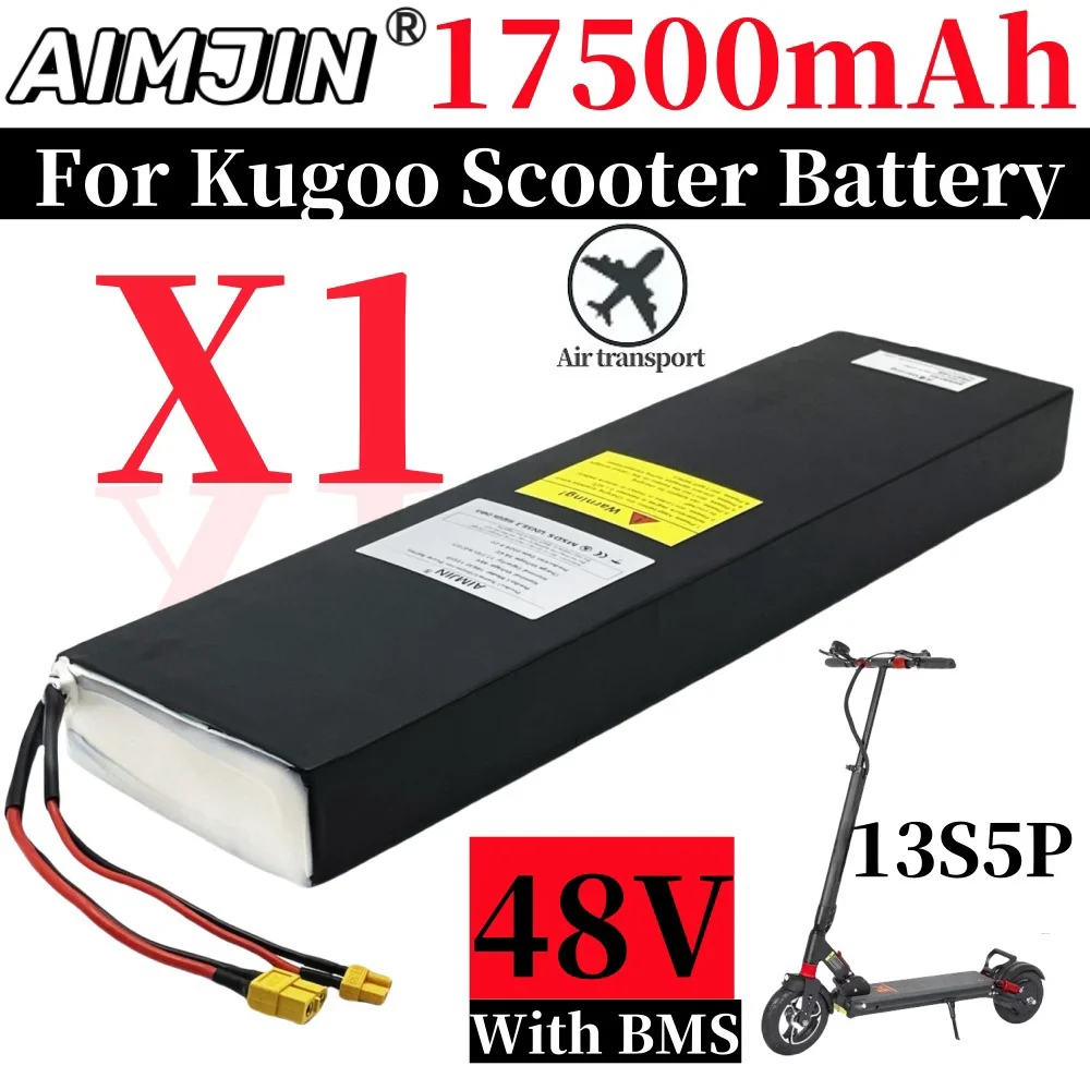 For KUGOO X1/X1Plus 13s5p 48V 17.5Ah/17500mAh Electric Scooter lithium Battery Rechargeable Battery pack with BMS ﻿