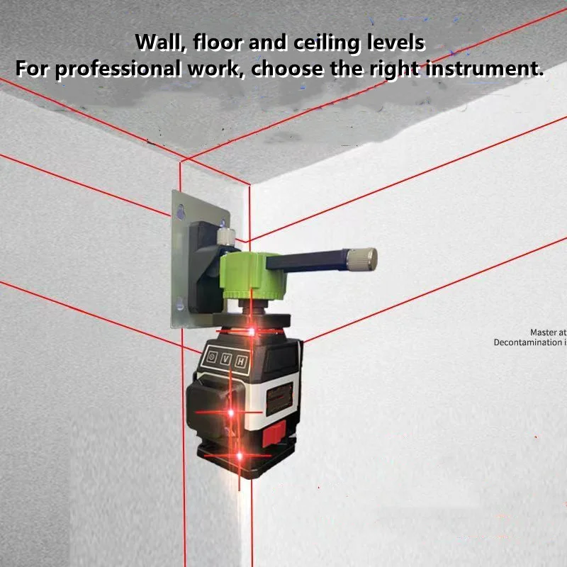 Imagem -04 - Mini Nível de Laser 3d 4d 12 16 Linhas Vermelhas 360 Autonivelante Horizontal Vertical com Controle Remoto Feixes Vermelhos Nível de Laser