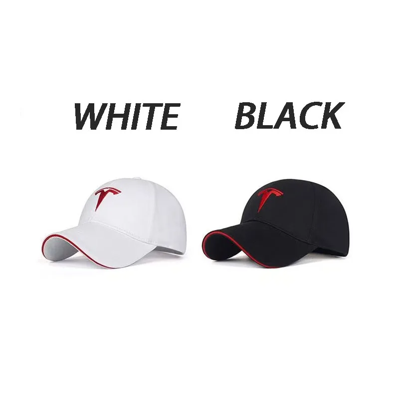 

Embroidered Logo Baseball Hat For Tesla Model 3 Model Y Model X Model S Roadster SpaceX Outdoor Sports Sunshade Hat Car Sticker