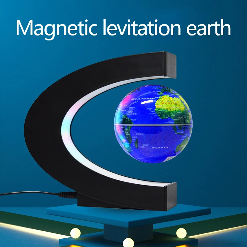 Magnetischer Levitationsglobus in C-Form, 7,6 cm, neuartige kreative Geschenke, Heimdekoration, Geburtstagsgeschenk, ruhiger geringer Stromverbrauch im Großhandel