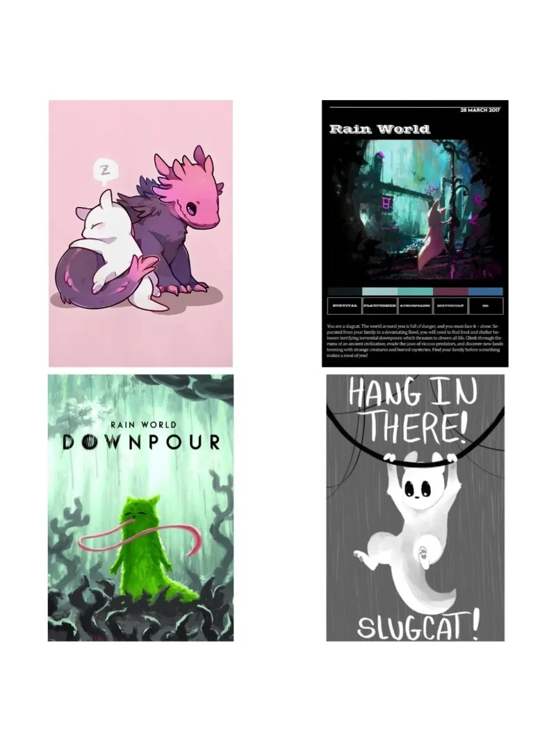 مغامرة ألعاب المطر العالم لعبة فيديو المشارك طباعة عمل حائط لوح رسم الفن لغرفة المعيشة ديكور المنزل جدارية الألعاب الهدايا