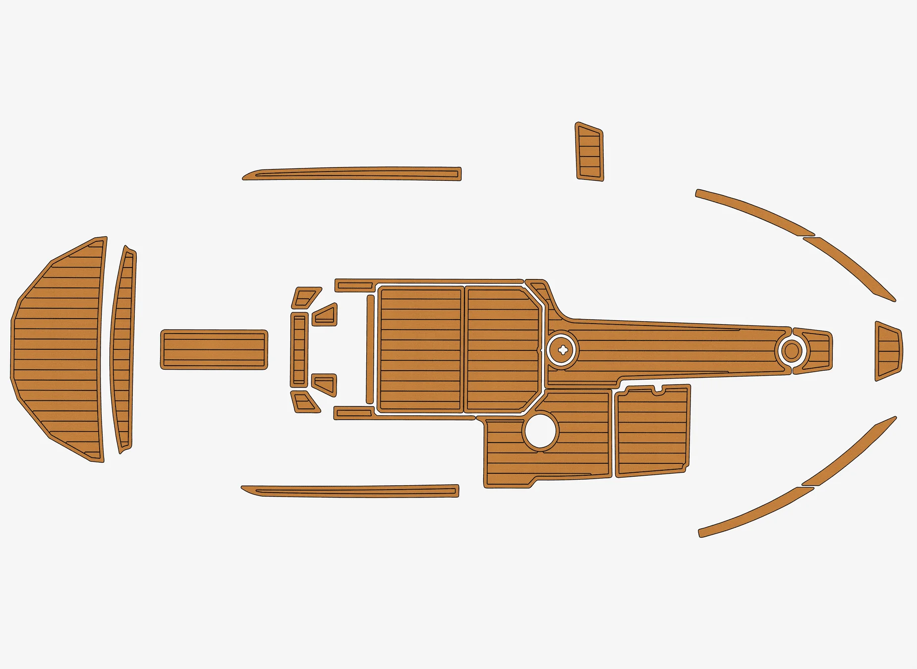 عدم الانزلاق إيفا فو خشب الساج البحرية حصيرة ذاتية اللصق 6 مللي متر يخت قمرة القيادة وسادة ل 2016-2018 Moomba Craz قارب التزيين سهلة التركيب #1