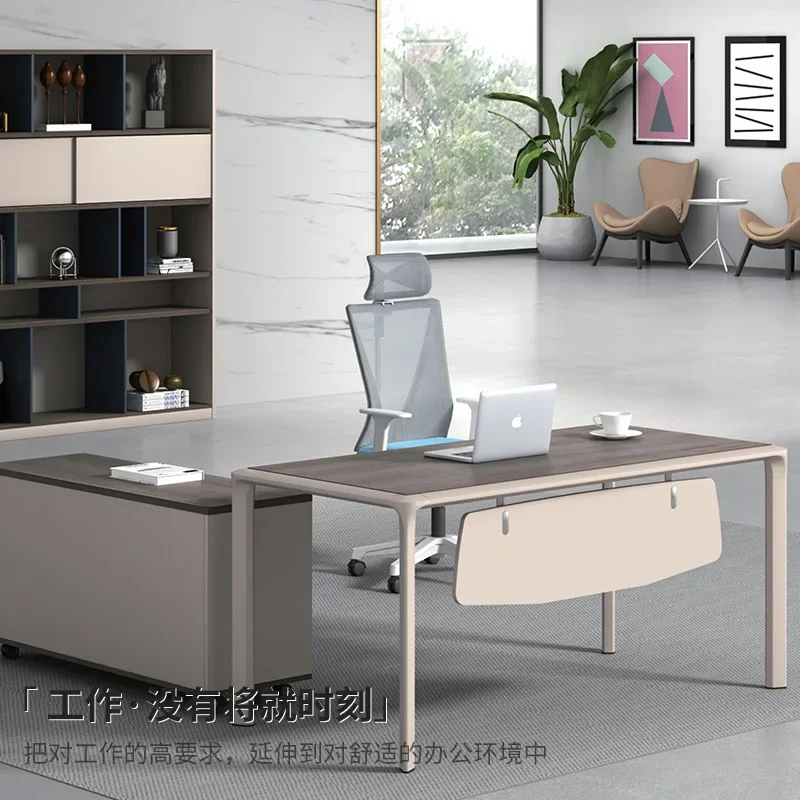 

Office Furniture President Boss Table Modern Minimalist General Manager Boss Table and Chair