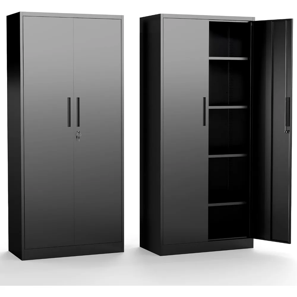 Metal Storage Cabinet with Adjustable Shelves, 72
