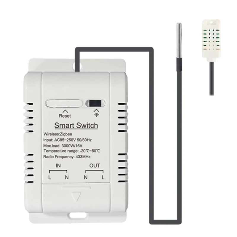 B24B Temperature And Humidity Switch Intelligent Thermostat Smart Wifi Smart 20AB Breaker For Ewelink Alexa Google