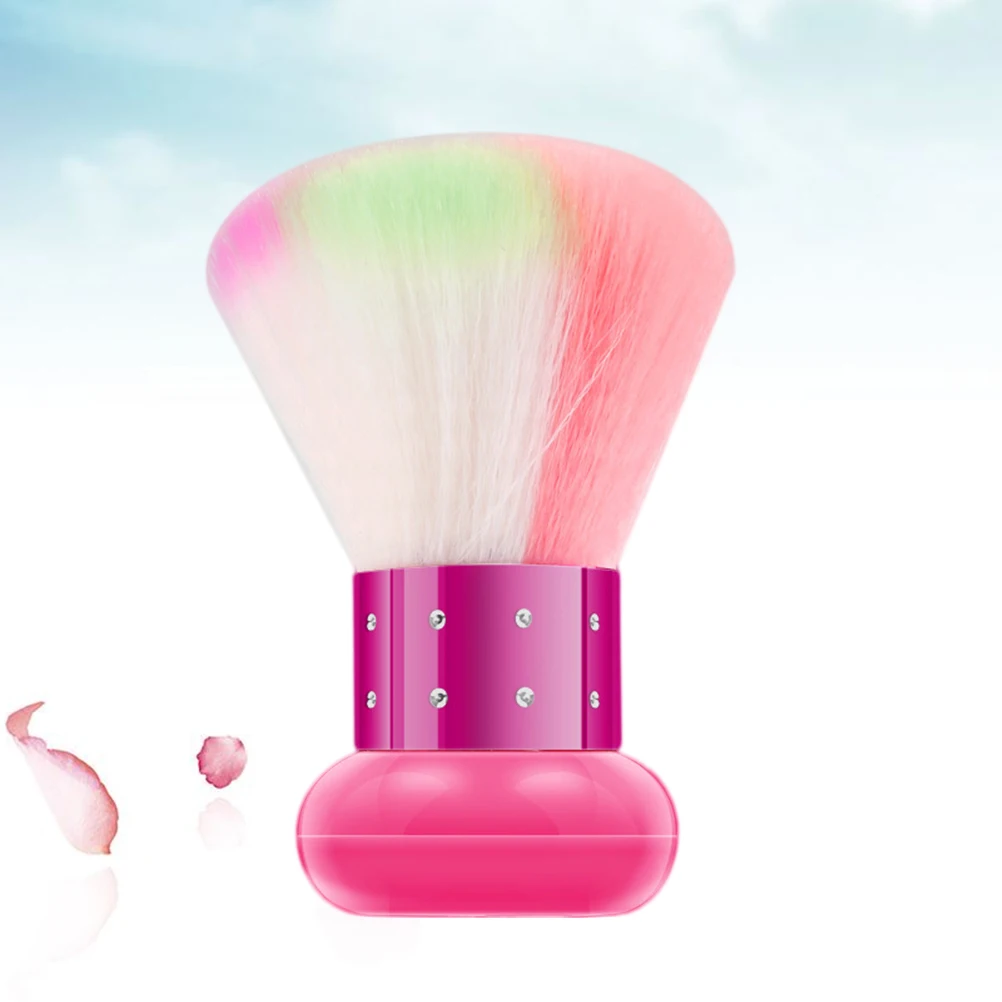 

Soft Hair Cleaning Brush Five-Color Round Handle Mushroom Design for Mineral Liquid Cream Powder Blush Application Portable