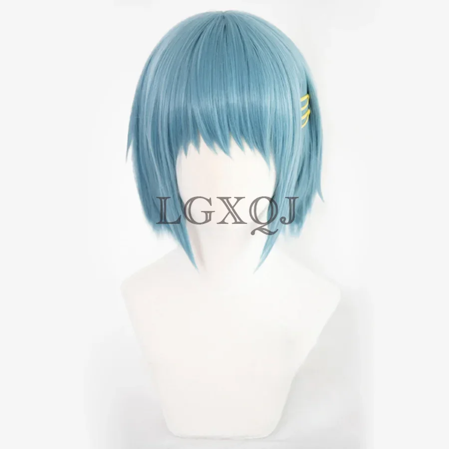 High Quality Miki Sayaka Cosplay Wig Puella Magi Madoka Magica Cosplay Blue Heat Resistant Hair In Stock Wigs + Free Wig Cap