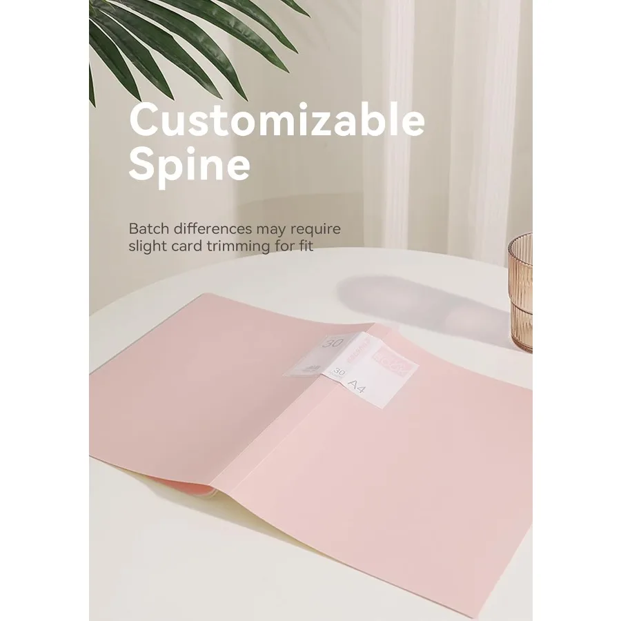 Raccoglitore pastello con buste in plastica trasparente 30 tasche Display 60 pagine Cartelle per presentazioni portafoglio per documenti Ricetta Art Ce