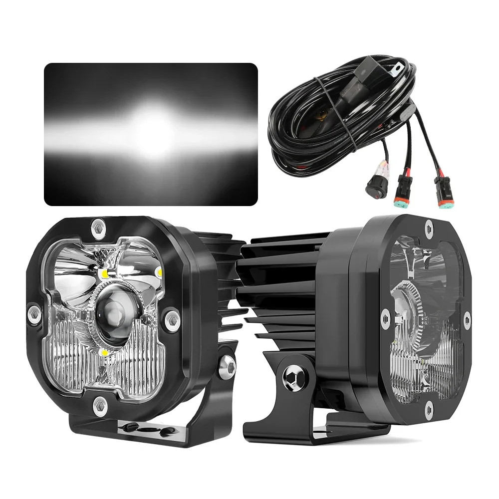 

up to date 40W Pods Work Light 12V LED Spot Lights for 4x4 Truck Tractor Boat and Heavy Duty