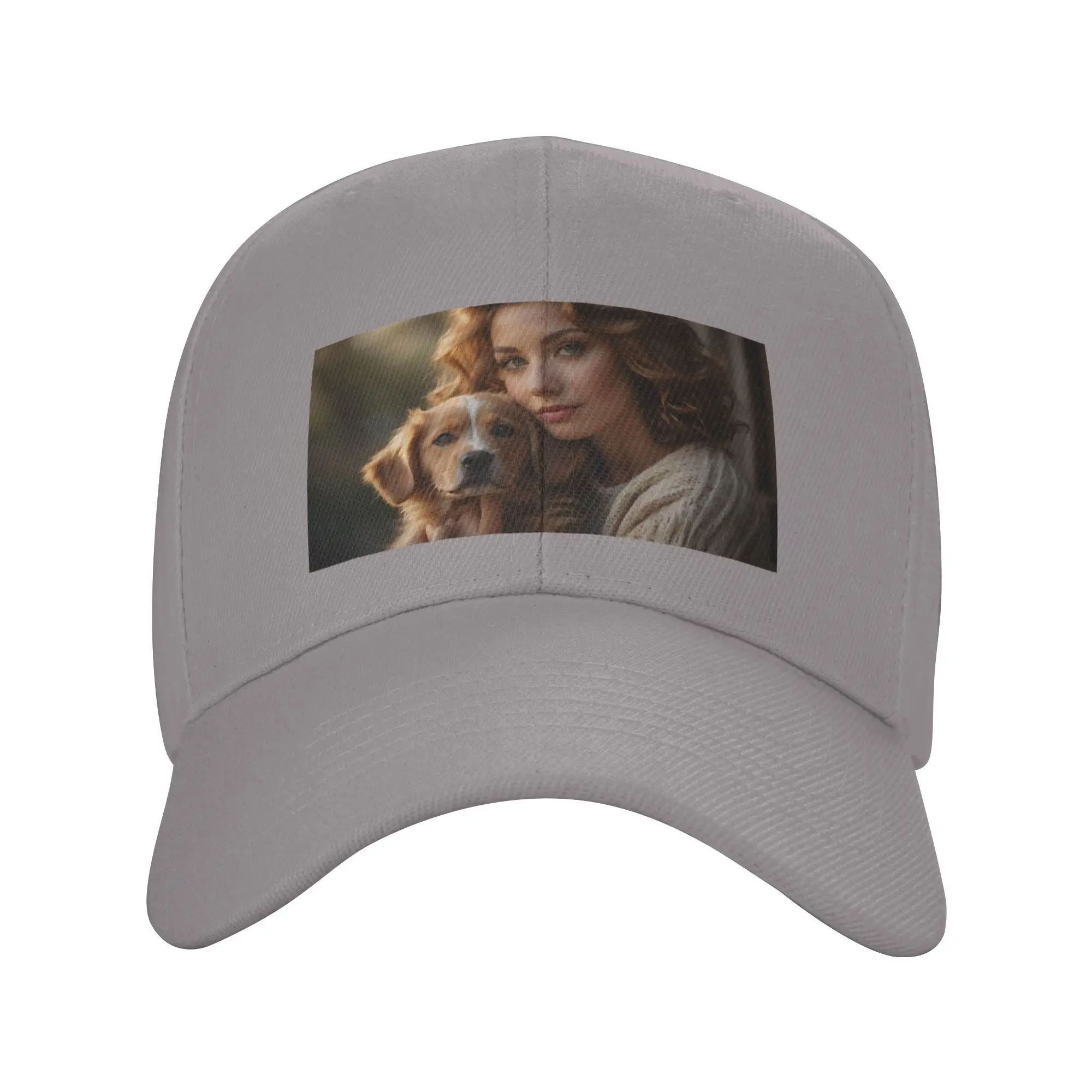 Hot Sale Outdoor Portrait  Woman Posing with Dog Baseball Cap  Casual Men's Hat  Surfing Men's Hat
