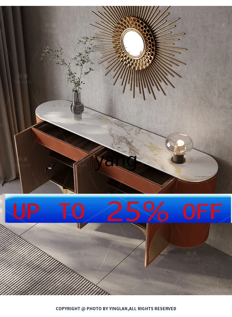 

Lmm Side Cabinet Light Luxury Premium Italian Slate Modern Home Foyer Cabinet Bedroom Locker