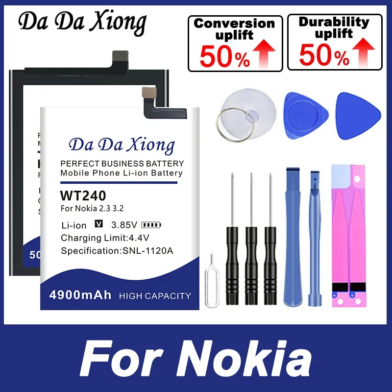 DaDaXiong HE316 BV-6A BP-5T BV-5V WT240 Battery For Nokia Banana Lumia C5 6 8.3 1 2.3 3.2 5.3 G10 G20 820 820.2 820T 2060 Plus