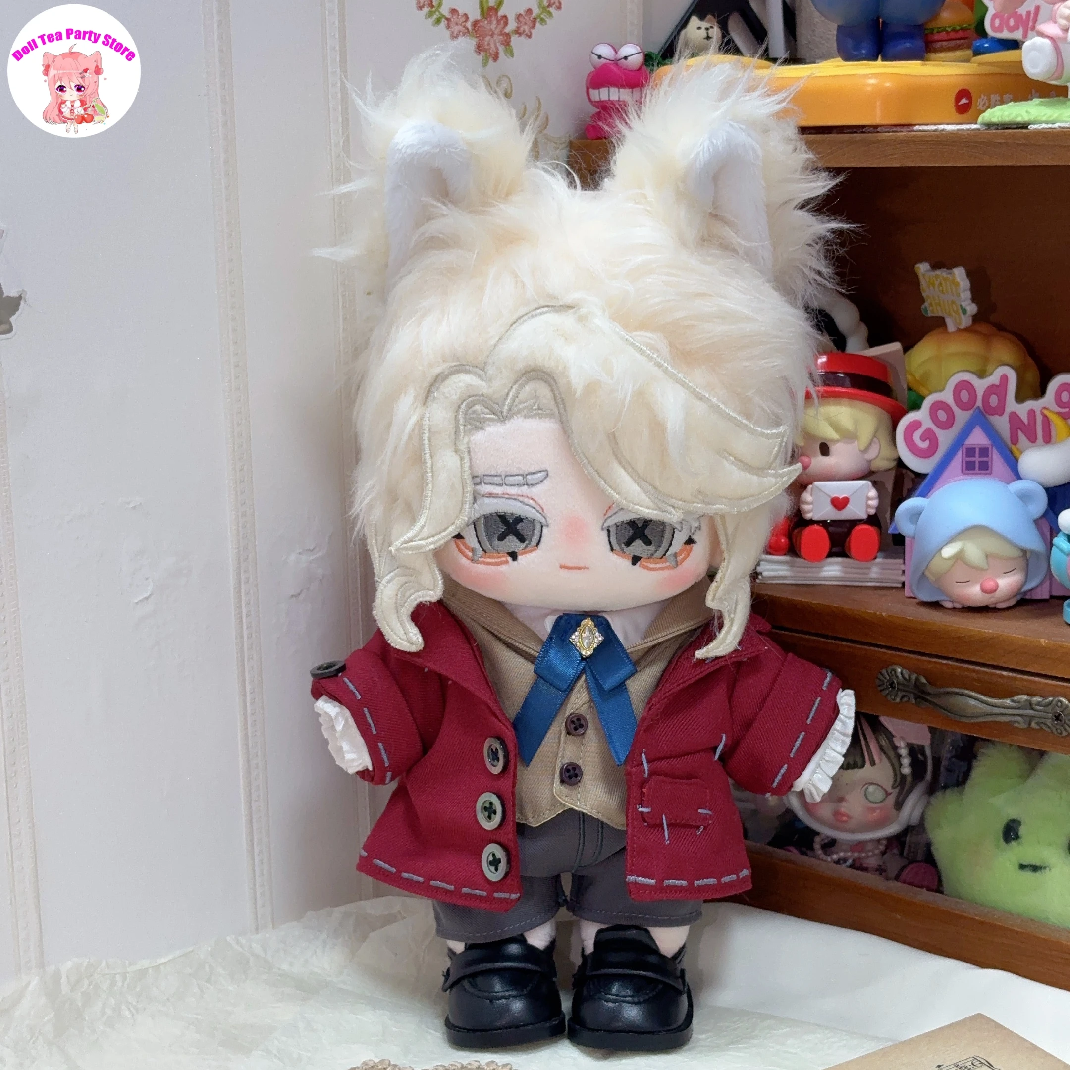 Anime Identity V Frederick Kreiburg Attributo Bel Ragazzo Peluche Corpo della bambola Vestire Vestiti Peluche Giocattoli Regalo di compleanno 20 cm