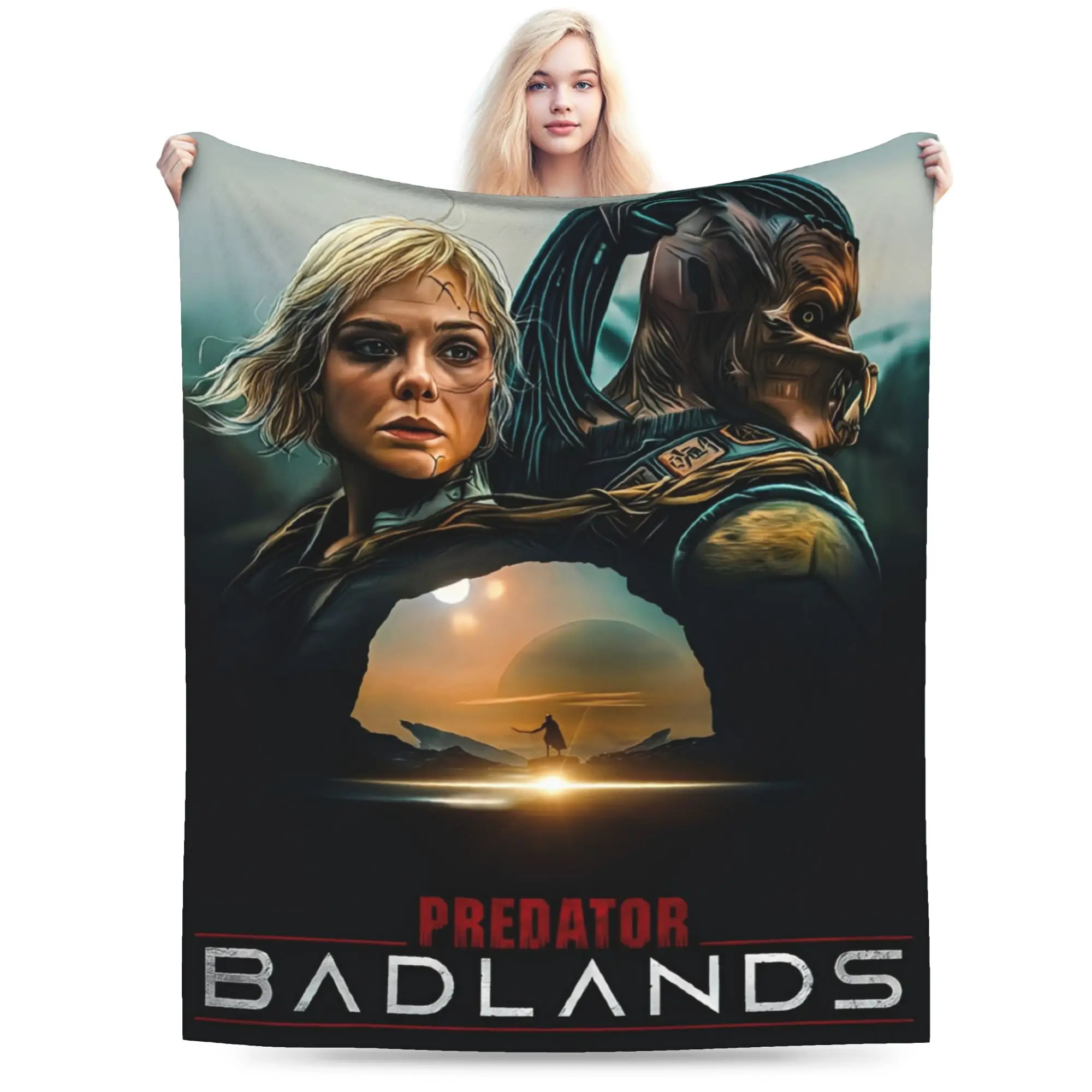 المفترس: بطانية رمي الأراضي الغريبة للأريكة بطانية قطيفة ناعمة غامضة مقاس 50 × 60 بوصة مفرش سرير بأحجام متعددة لجميع المواسم