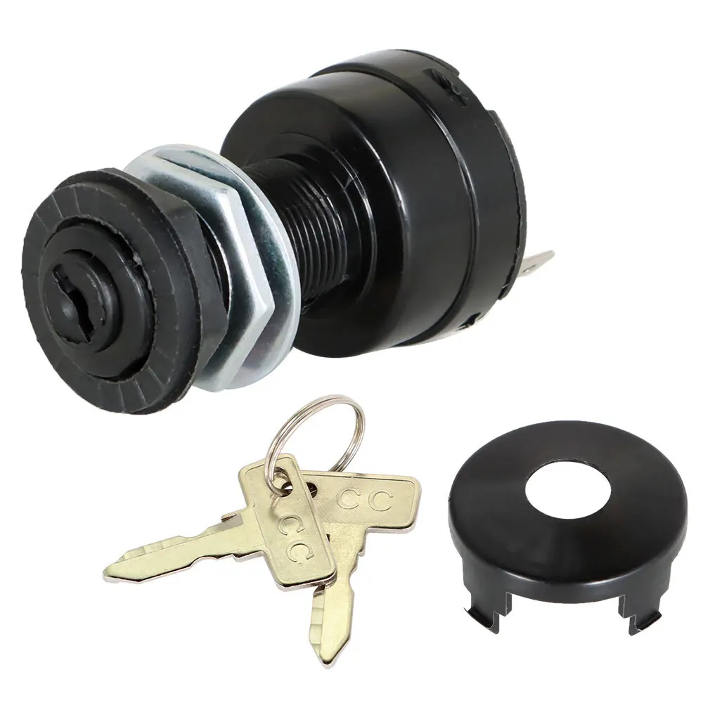 102508601 Golf Cart Ignition Switch with Keys for Club Car Precedent 2004-Up Gas Electric Models 2-Terminal 48V 12V