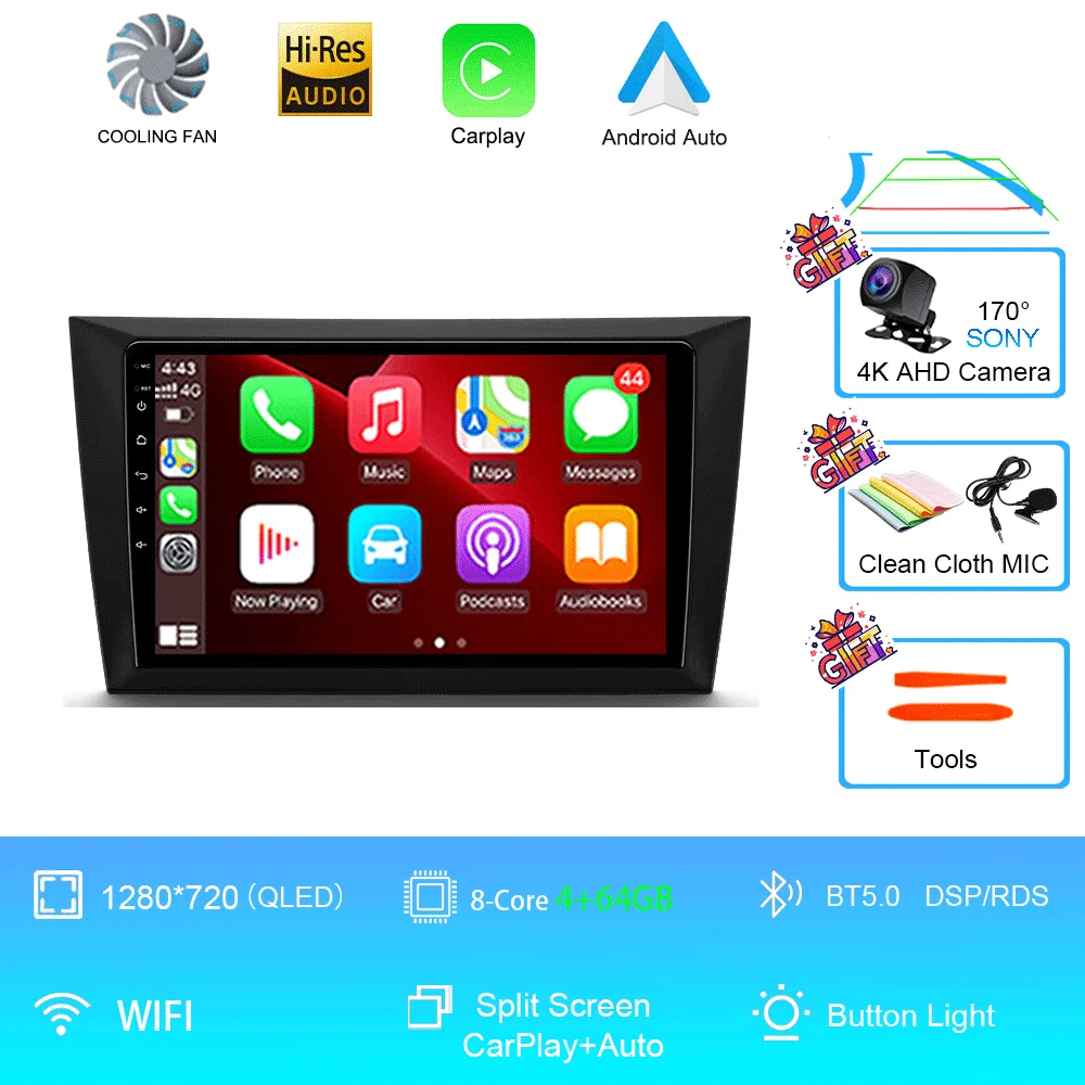 Android 16 autoradio voor Volkswagen VW Golf 6 MK6 GTI 2008-2016 draadloze Carplay autoradio multimediasysteem 4G DSP 2 Din - afbeelding 1