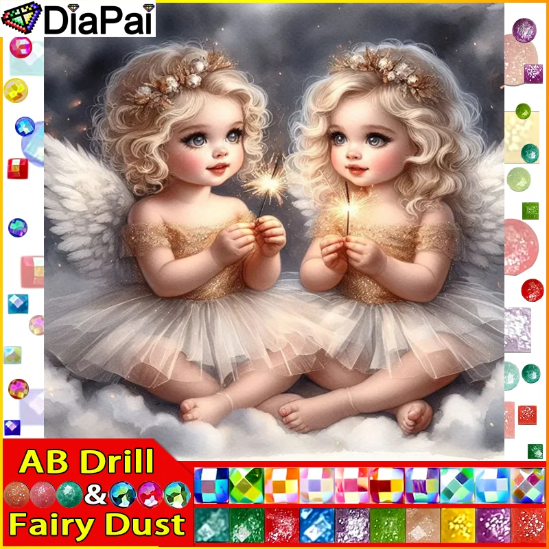 DiaPai Fairy Dust AB Diamond Painting Full Square/Round Drill 5D DIY 