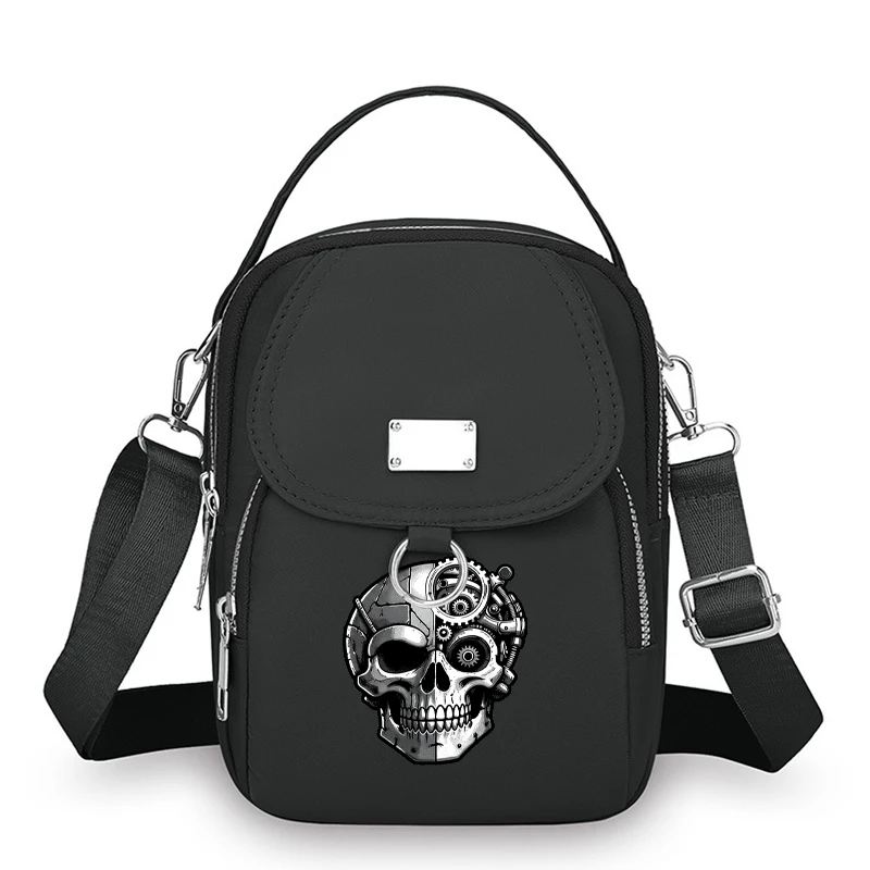 1PC Totenkopf-Druck, kleine Damen-Umhängetasche, modische High-End-Schulterhandtasche, großer Platz für stilvolle Aufbewahrungstasche – Detail 11