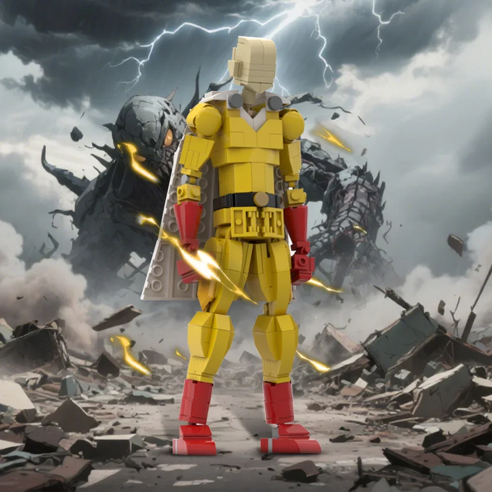 

MOC-216325 One Punchs Man Animation Building Blocks Model Saitamaed Action Characters Bricks Assembly Toys Kids Birthday Gifts