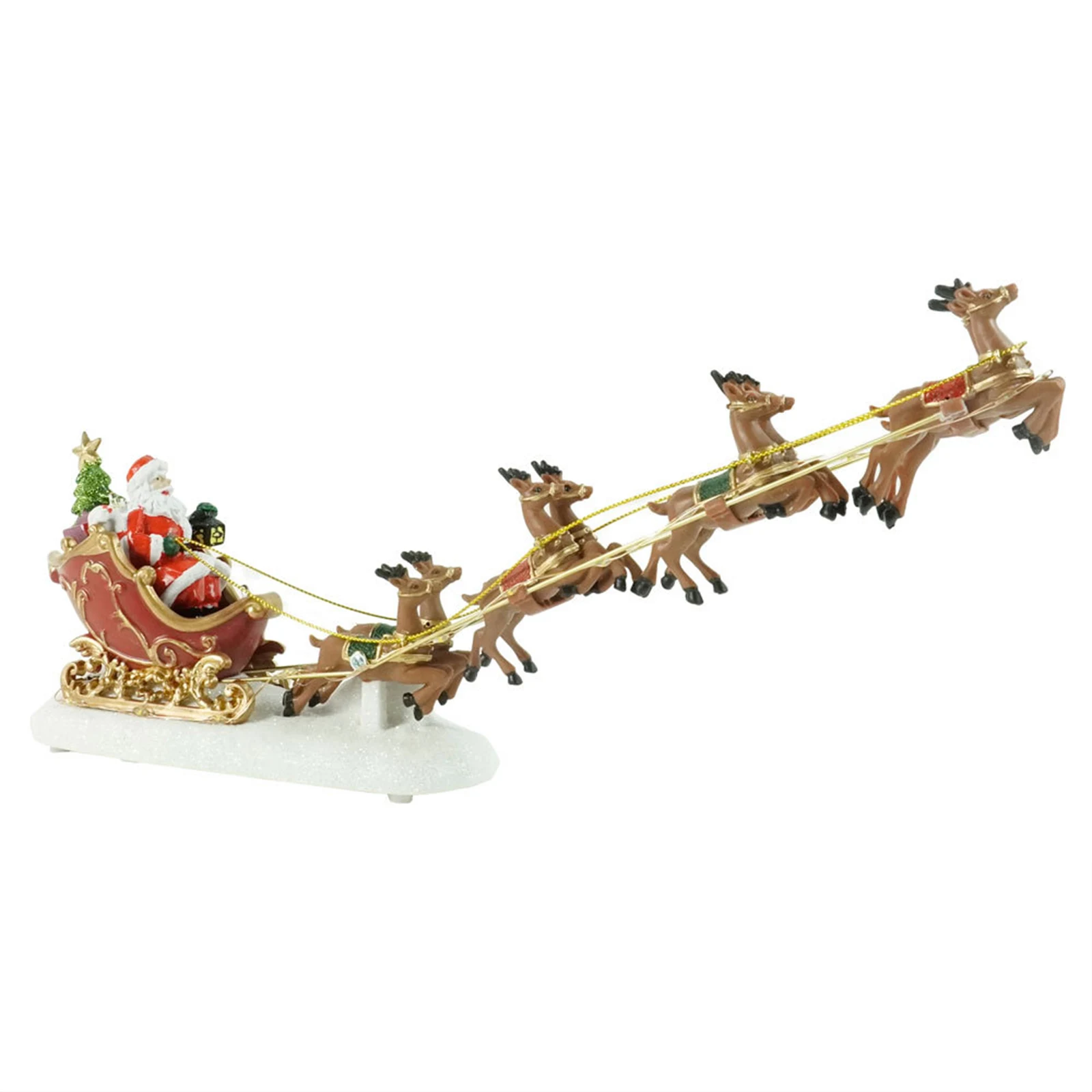 عيد الميلاد سانتا كلوز مزلقة وتمثال الرنة مع أضواء LED سانتا مزلقة وسيارة الرنة عيد الميلاد الرنة