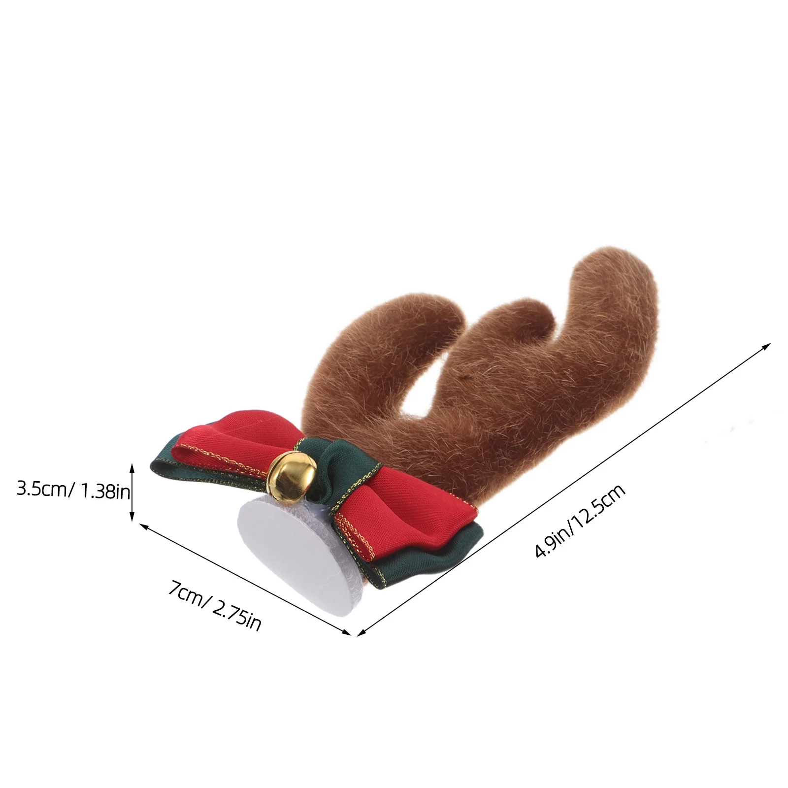 1 paio di decorazioni natalizie con corna di renna per moto, sci, snowboard, bici, accessori rimovibili con corno di cervo