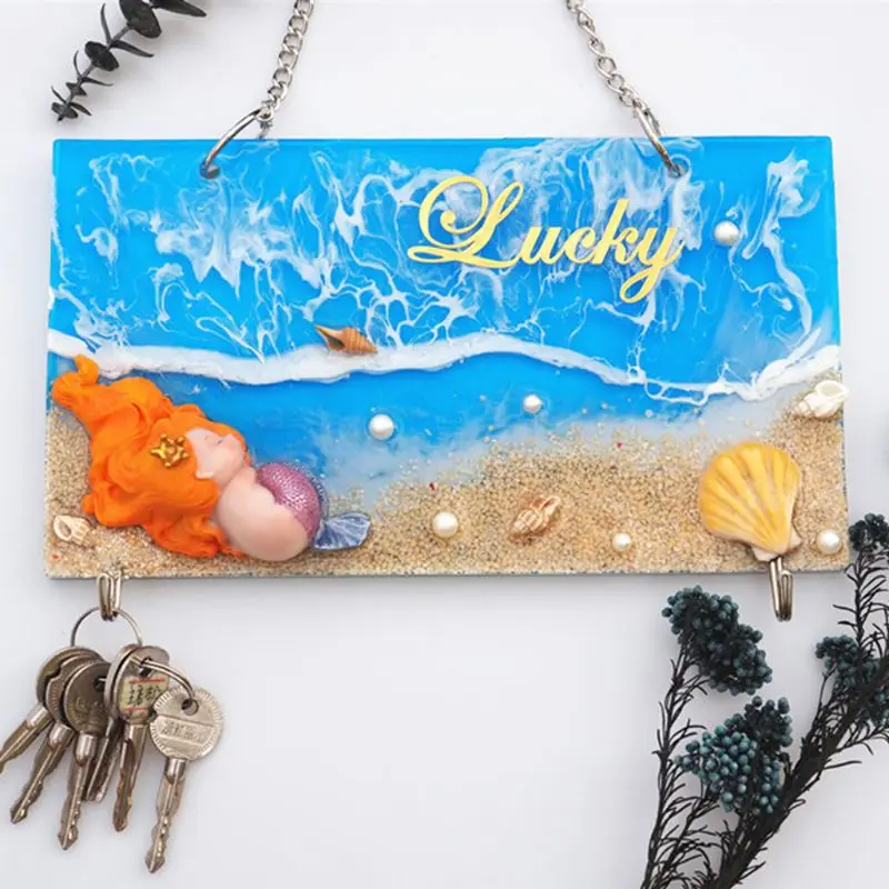 Multi-forma Doorplate stampo in Silicone segni di porta colata stampo in resina segni appesi resina epossidica che fa stampo regalo