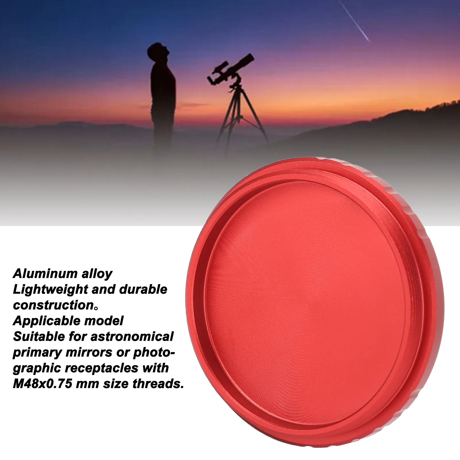 Astronomical Telescope Lens Dust  Practical Accessories M48X0.75mm Thread Protective Lens  for Astronomical Telescope