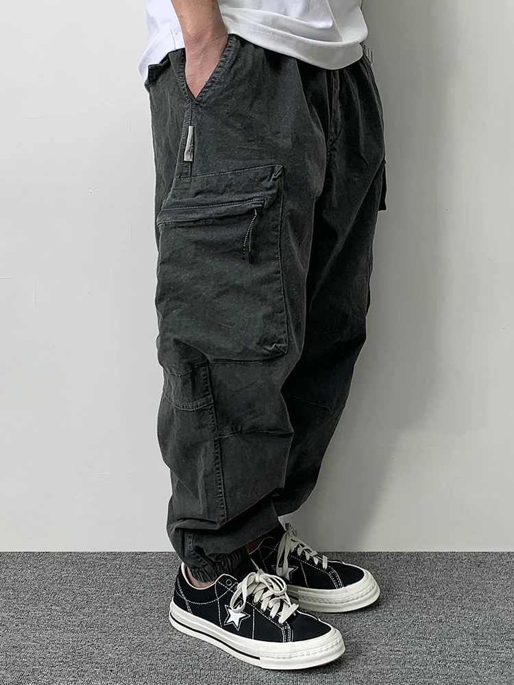 High Quality Plus Size Cargo Pants For Men Japanese Streetwear Baggy Pants Harajuku Casual Trousers Vintage Loose Work Pants