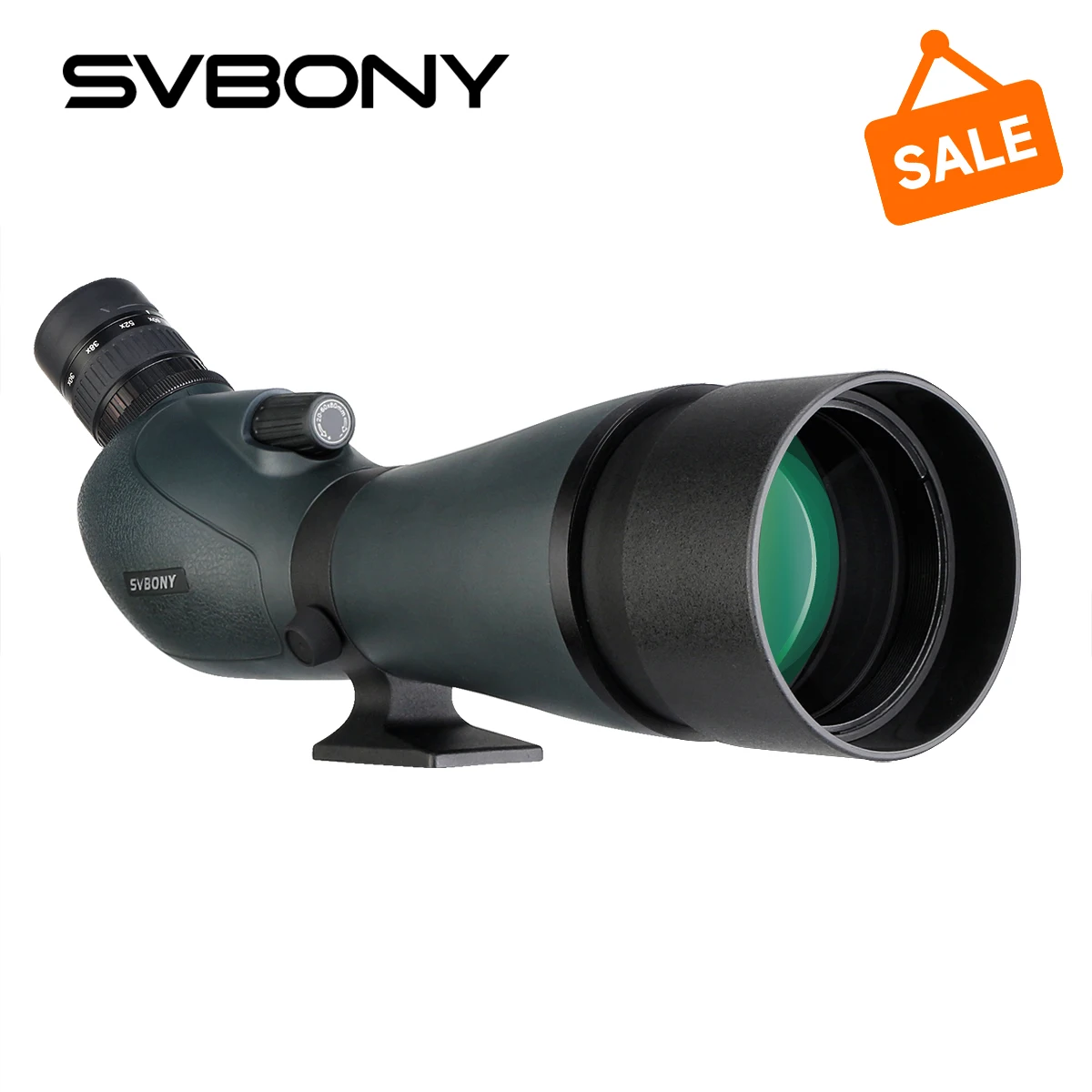Svbony SV19 HD Spotting Scope 20-60X80 avec prisme Porro FMC, télescope entièrement multi-couche pour le tir sur cible, l'observation des oiseaux et le camping