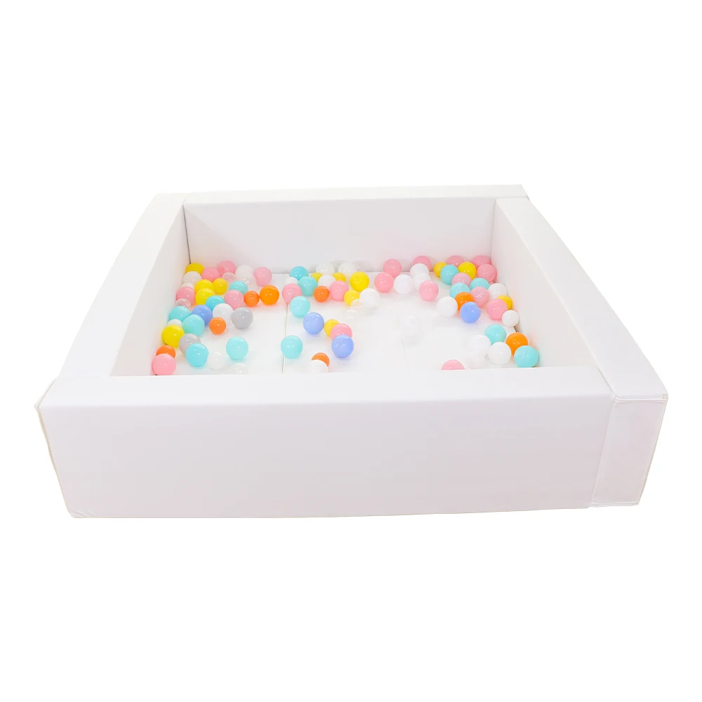 Gran oferta, juego de espuma suave de cuero de poliuretano para parque infantil, juego de piscina de bolas oceánicas con tapete de juego